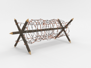 barb wire obstacle 1 3D Model