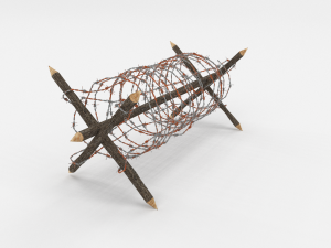 barb wire obstacle 1 3D Model