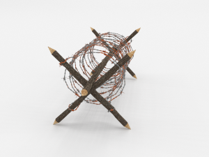 barb wire obstacle 1 3D Model