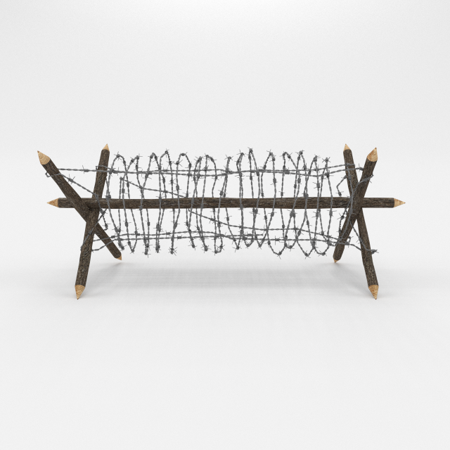 barb wire obstacle 2 3Dモデル .c4d .max .obj .3ds .fbx .stl .blend 
