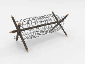 barb wire obstacle 2 3D Model