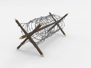 barb wire obstacle 2 3D Model