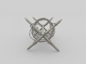 barb wire obstacle 2 3Dモデル