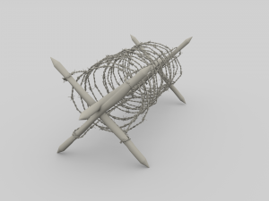 barb wire obstacle 2 3Dモデル