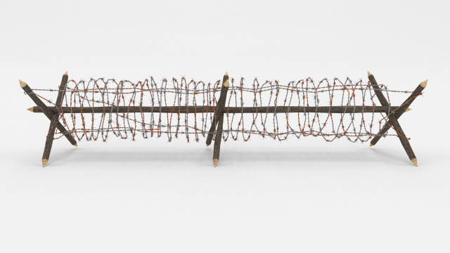 barb wire obstacle 3 Modèle 3D .c4d .max .obj .3ds .fbx .stl .blend 