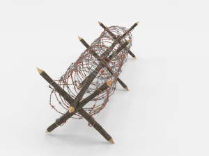 철조망 장애물 3 3D 모델