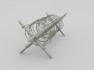 철조망 장애물 3 3D 모델