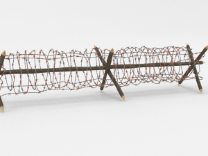 barb wire obstacle 3 Modèle 3D