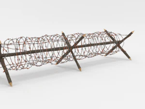 철조망 장애물 3 3D 모델