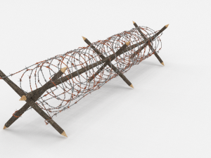 barb wire obstacle 3 Modèle 3D