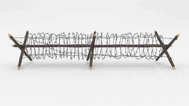 barb wire obstacle 4 Modèle 3D .c4d .max .obj .3ds .fbx .stl .blend 
