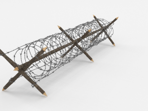 barb wire obstacle 4 Modèle 3D