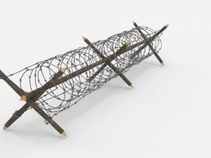 barb wire obstacle 4 3D Model
