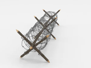 barb wire obstacle 4 3D Model