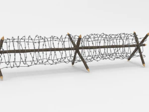 barb wire obstacle 4 3D Model