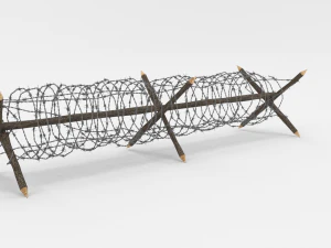 barb wire obstacle 4 3D Model