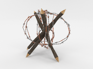 barb wire obstacle 5 Modelo 3D