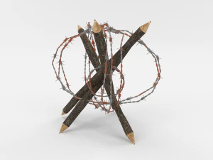 barb wire obstacle 5 3D Model