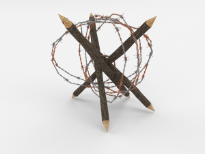 barb wire obstacle 5 Modelo 3D