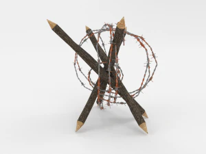 barb wire obstacle 5 3D Model