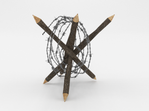 barb wire obstacle 6 3Dモデル