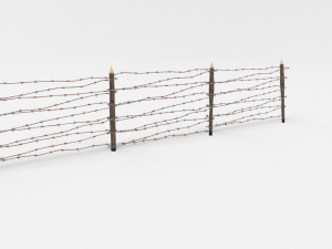 barb wire obstacle 7 Modelo 3D
