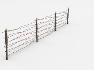 barb wire obstacle 7 Modelo 3D