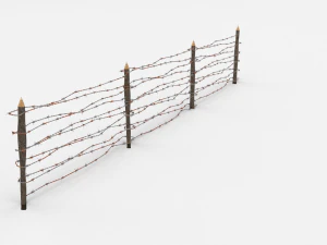 barb wire obstacle 7 3D Model