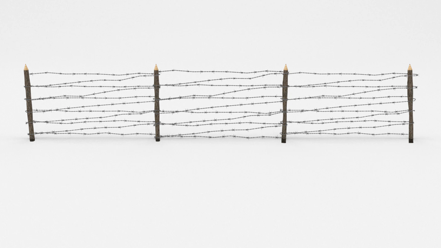 barb wire obstacle 8 3D Model .c4d .max .obj .3ds .fbx .stl .blend 