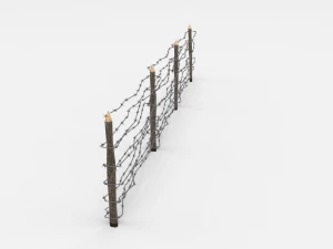 barb wire obstacle 8 3D Model