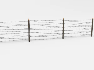 barb wire obstacle 8 3D Model