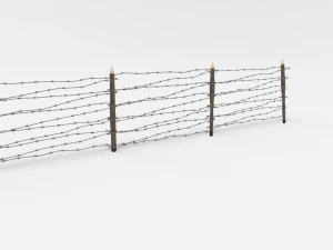 barb wire obstacle 8 3D Model
