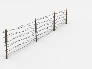 barb wire obstacle 8 3D Model