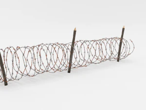 barb wire obstacle 9 3D Model