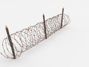 barb wire obstacle 9 Model 3D