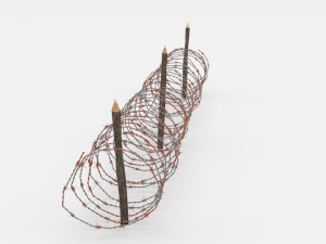 barb wire obstacle 9 Model 3D
