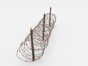 barb wire obstacle 9 3D Model