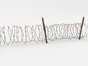 barb wire obstacle 9 Model 3D