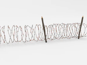 barb wire obstacle 9 3D Model