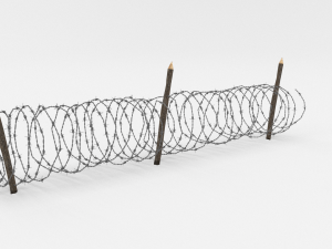 barb wire obstacle 10 Model 3D