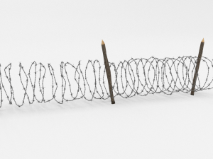 barb wire obstacle 10 Model 3D