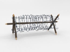 lowpoly barb wire obstacle 2 Modèle 3D