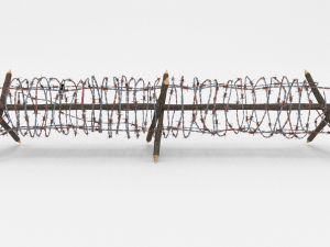 lowpoly barb wire obstacle 3 3D Model