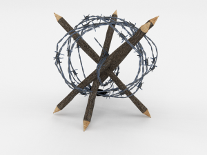 lowpoly barb wire obstacle 6 Modelo 3D