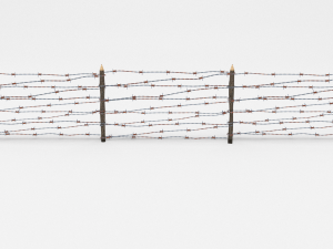 lowpoly barb wire obstacle 7 3D Model