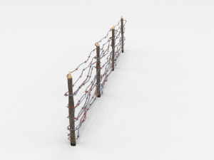 lowpoly barb wire obstacle 7 Modèle 3D