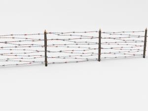 lowpoly barb wire obstacle 7 Modèle 3D