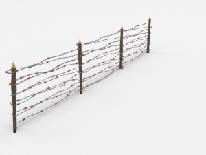 lowpoly barb wire obstacle 7 Modèle 3D