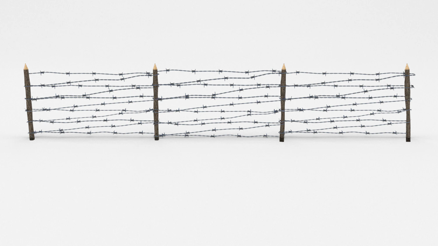 lowpoly barb wire obstacle 8 3D Model .c4d .max .obj .3ds .fbx .stl .blend