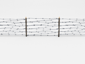 lowpoly barb wire obstacle 8 3D Model